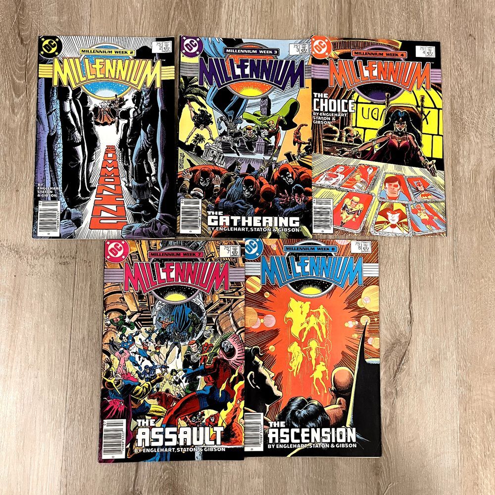 Millennium Lot of 5 Comic Book Lot 1987 Bagged and Boarded DC Comics 2-4, 7-8